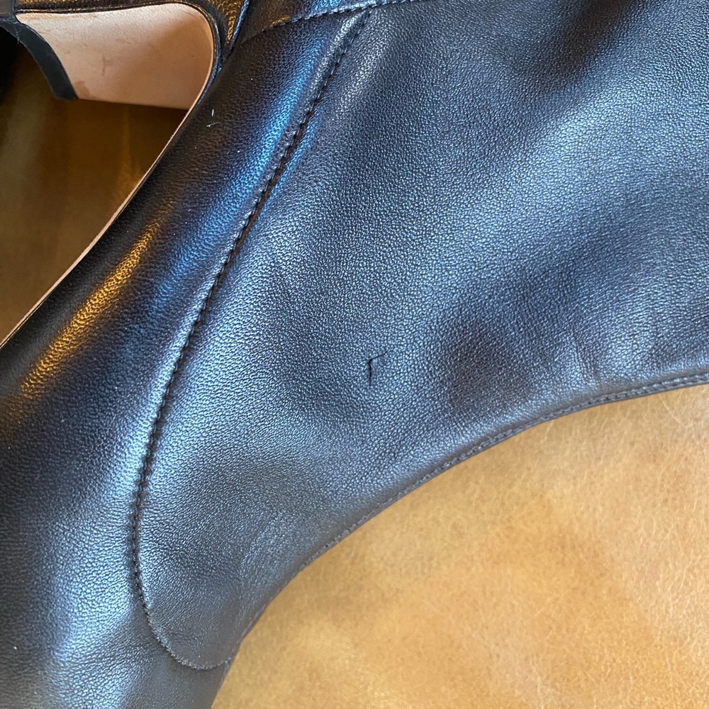 CHANEL Black Soft Lambskin Knee Heeled Boots - Picture 13 of 15